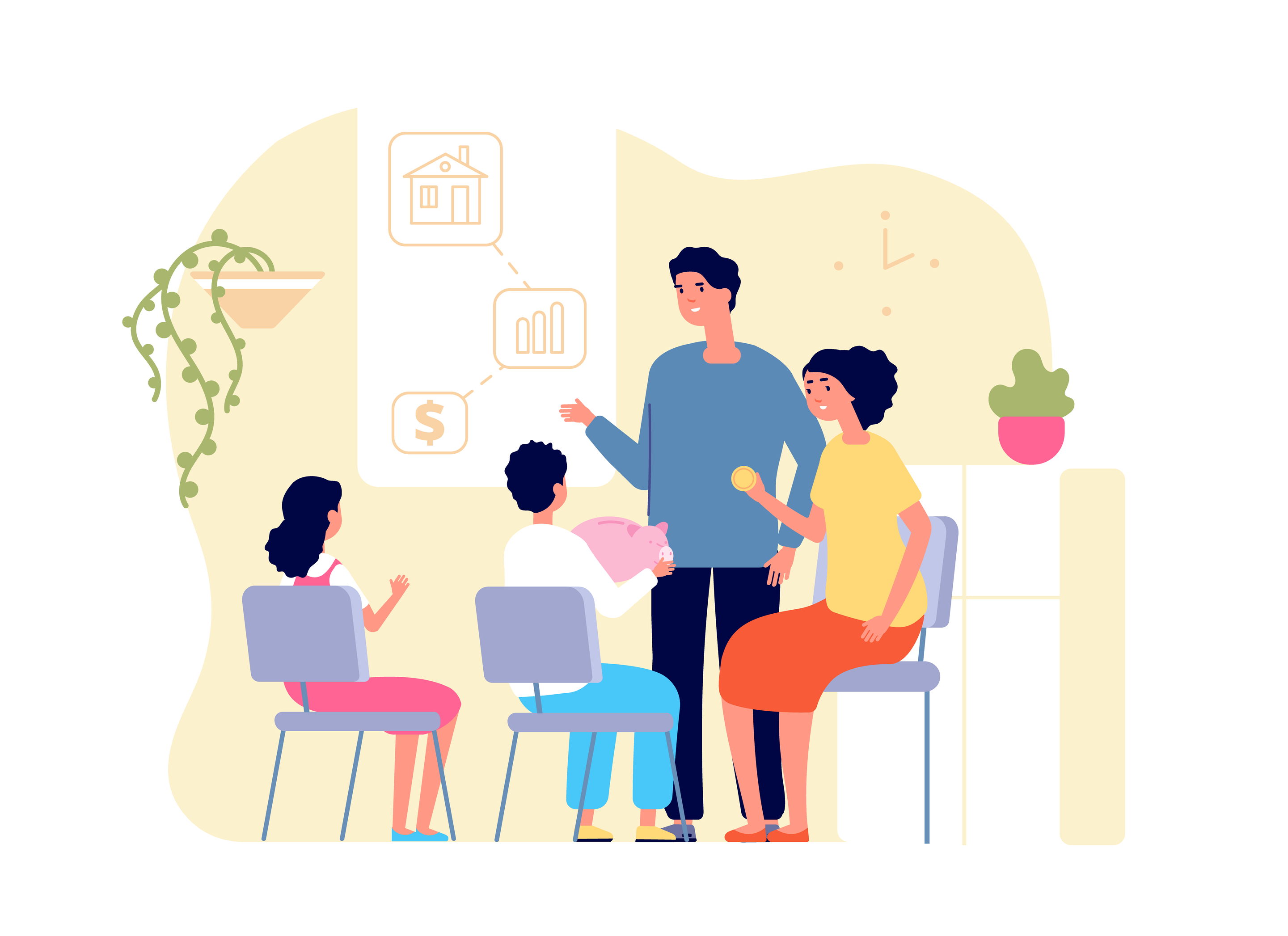 Parents talking to children